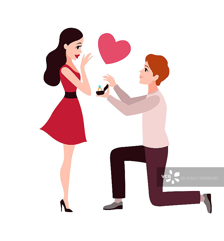 男人求婚，爱图片素材