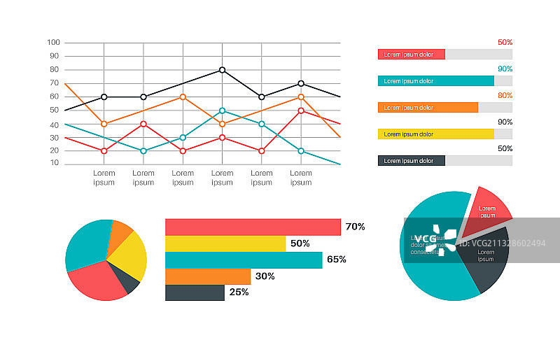现代营销统计信息图图片素材