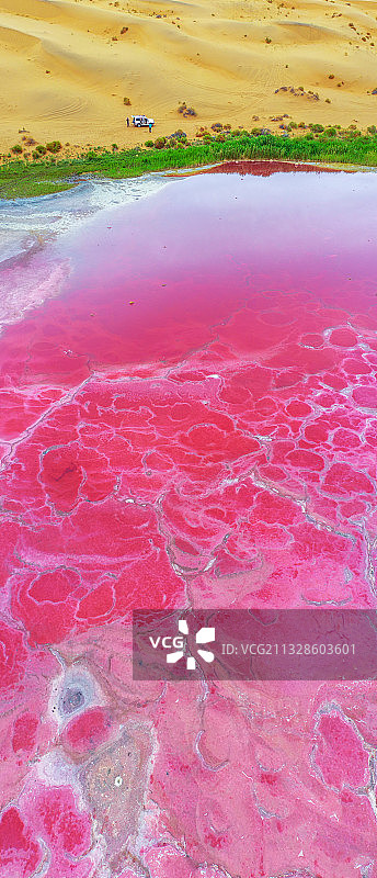 内蒙古阿拉善右旗巴丹吉林沙漠粉色湖泊图片素材