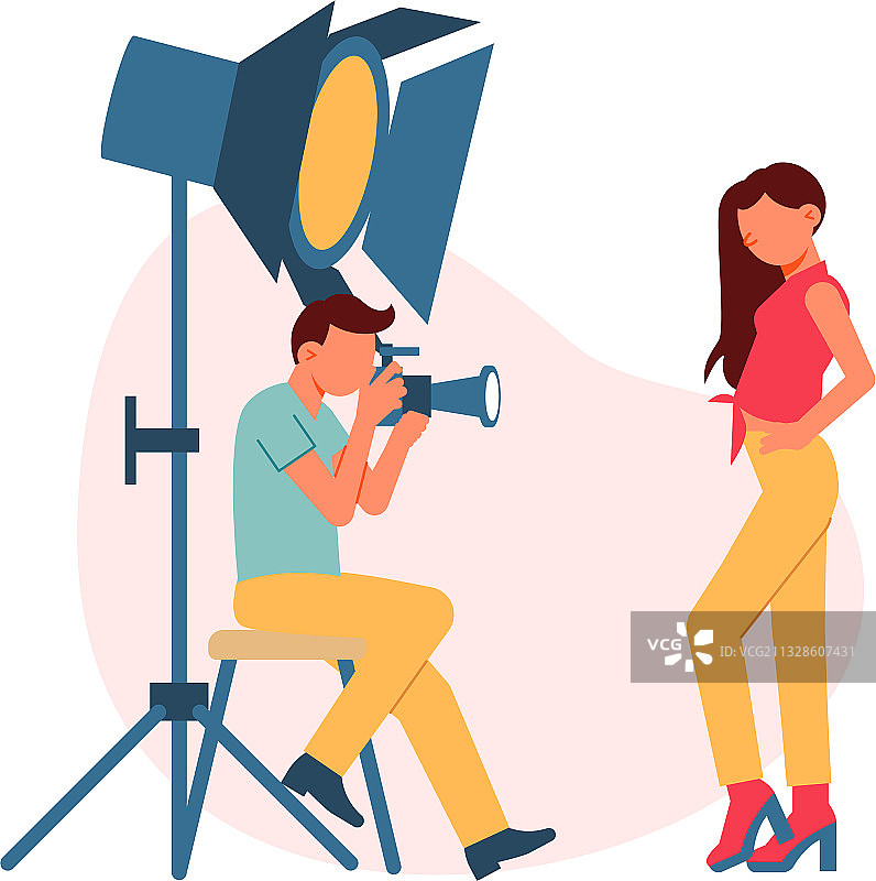 摄影师扁平风格图片素材