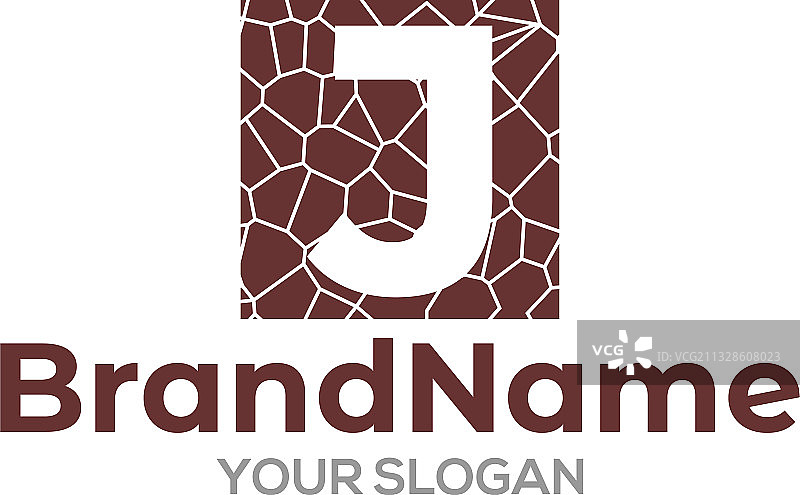 字母J石墙标志设计图片素材