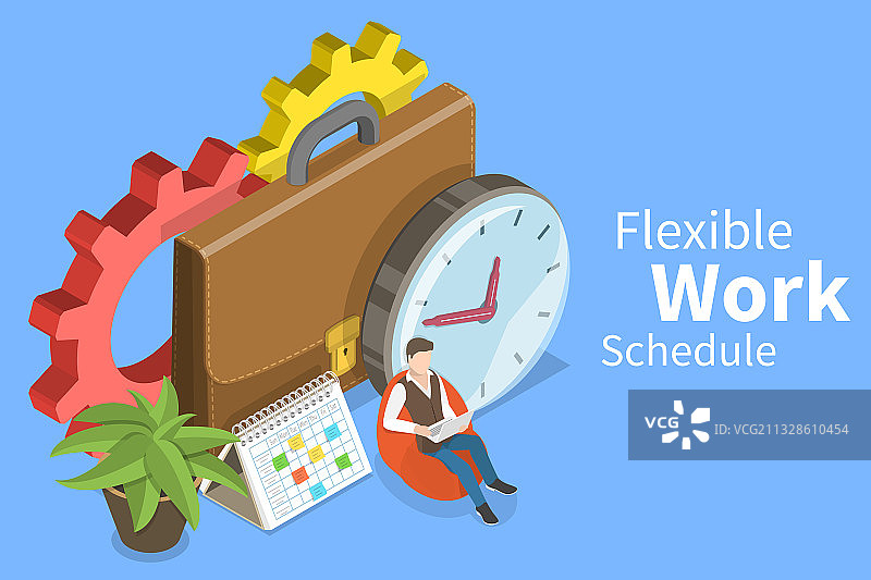 三维等距平面概念图片素材