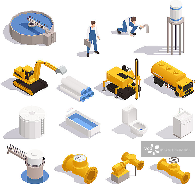 供水2.5D素材图片素材