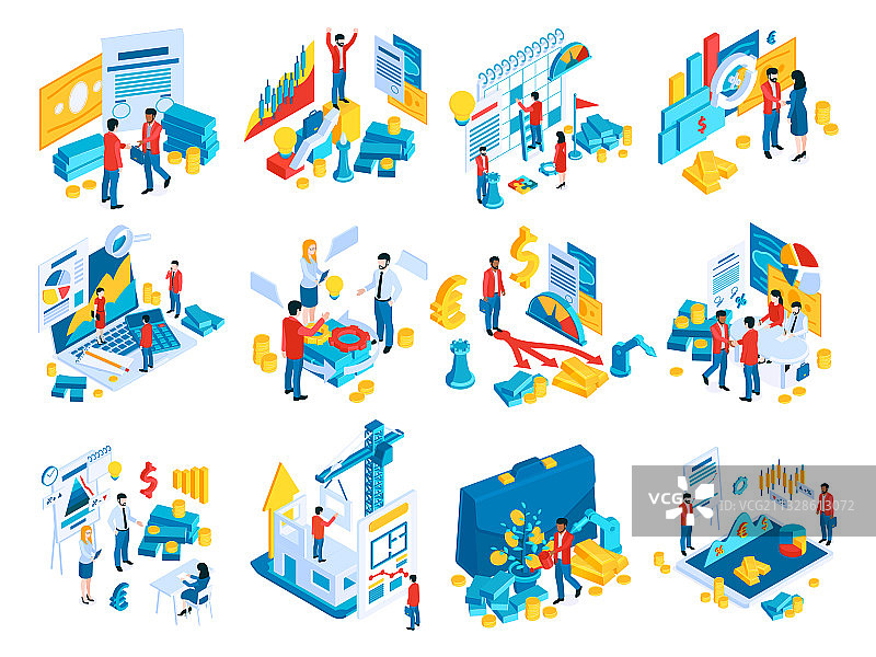成功的投资2.5D模型图片素材