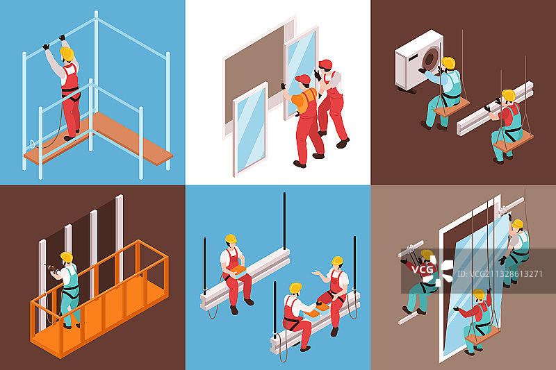 2.5D健身设计概念图片素材