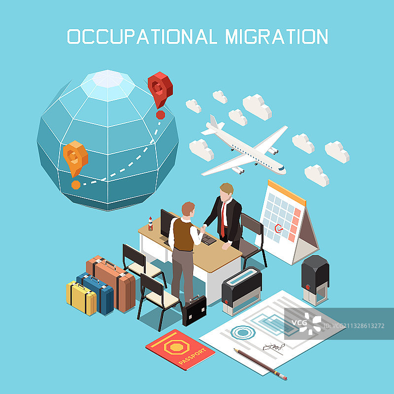 人口流动迁移构成图片素材