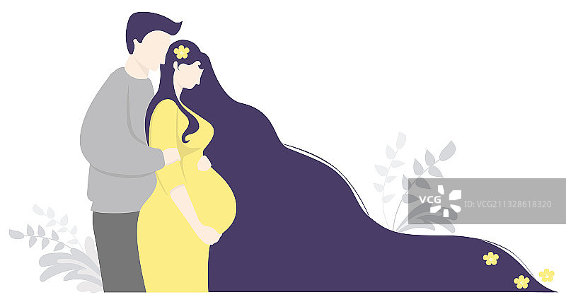 母亲与家庭：快乐的孕妇图片素材