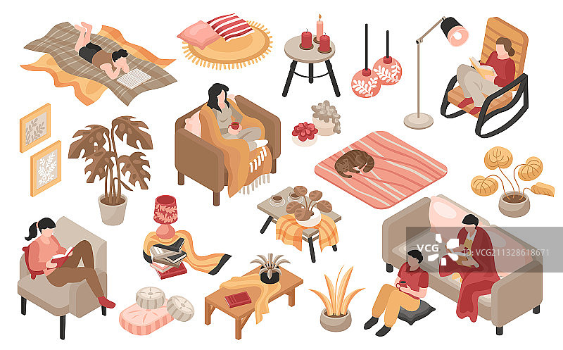 2.5D温馨家居图标合集图片素材
