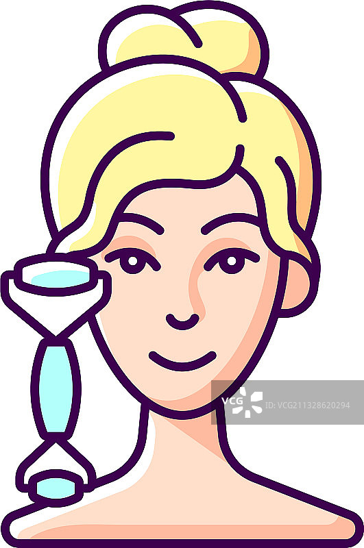 石英面部按摩滚轮RGB颜色图标图片素材