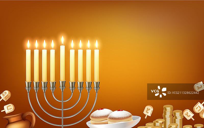 光明节逼真背景构图图片素材