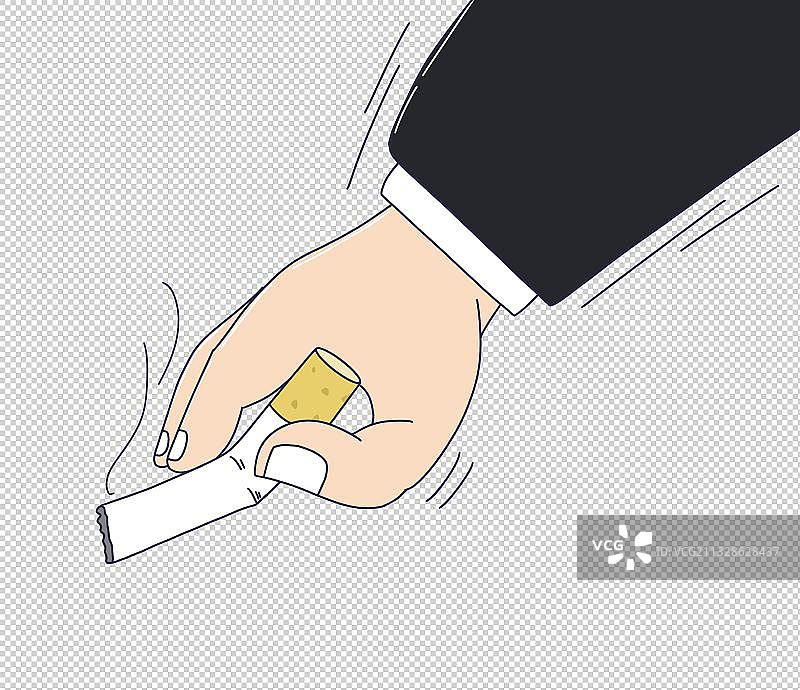 元素：掐灭烟头图片素材