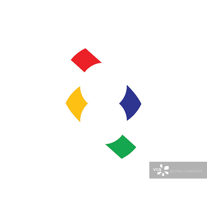 数字8彩色负空间标志图片素材