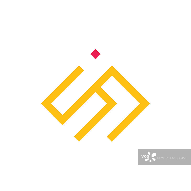 字母SJ几何线条简约标志图片素材
