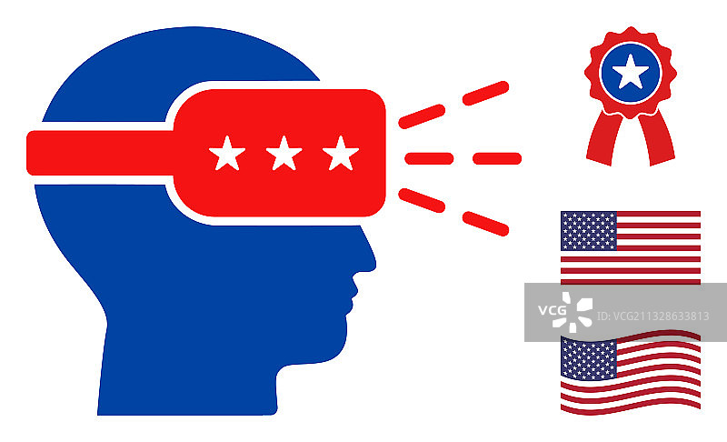 扁平风格增强现实图标图片素材