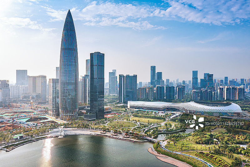 广东省深圳市南山区深圳湾人才公园华润大厦图片素材