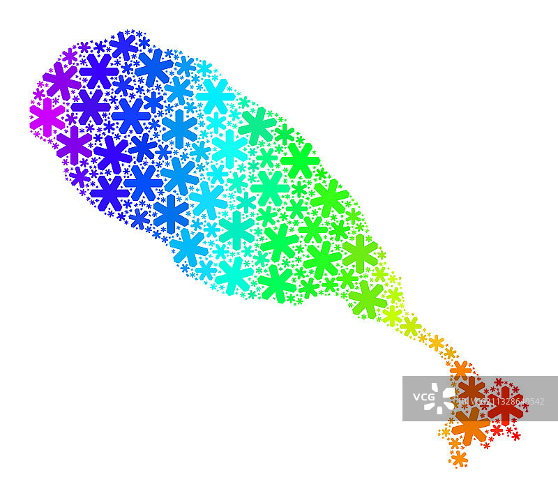 光谱渐变磨砂拼贴圣基茨岛图片素材