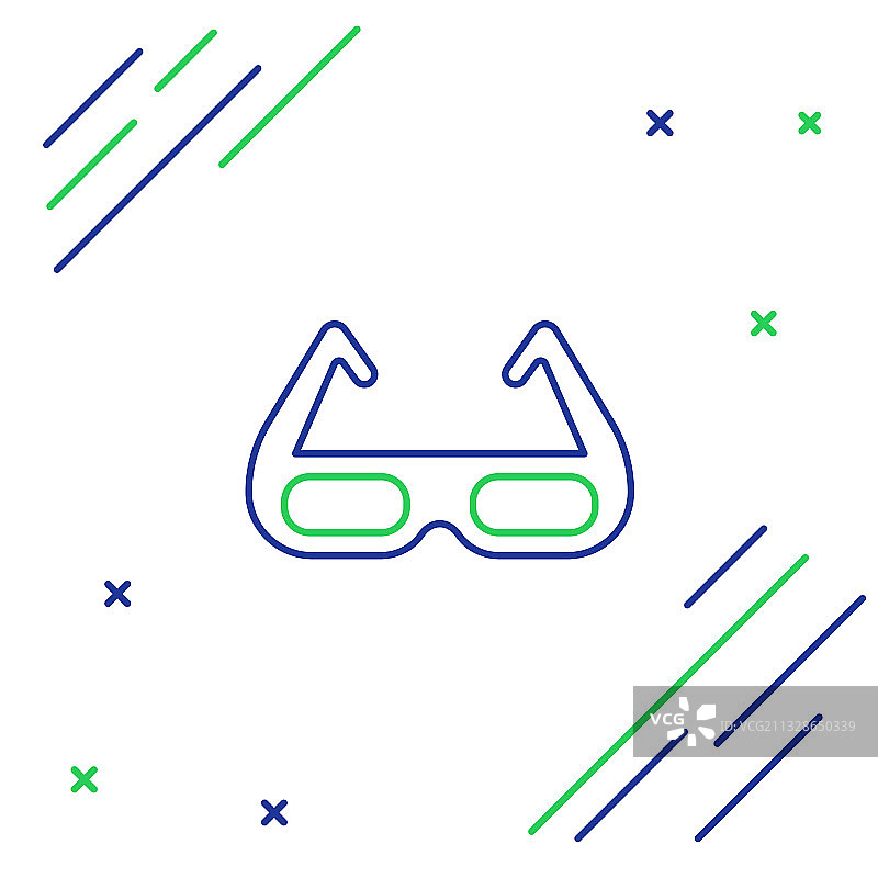 运动骑行眼镜线条图标图片素材