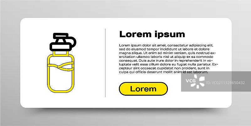 带水的运动水壶线条图标图片素材