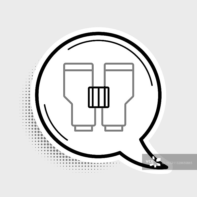 线条双筒望远镜图标图片素材