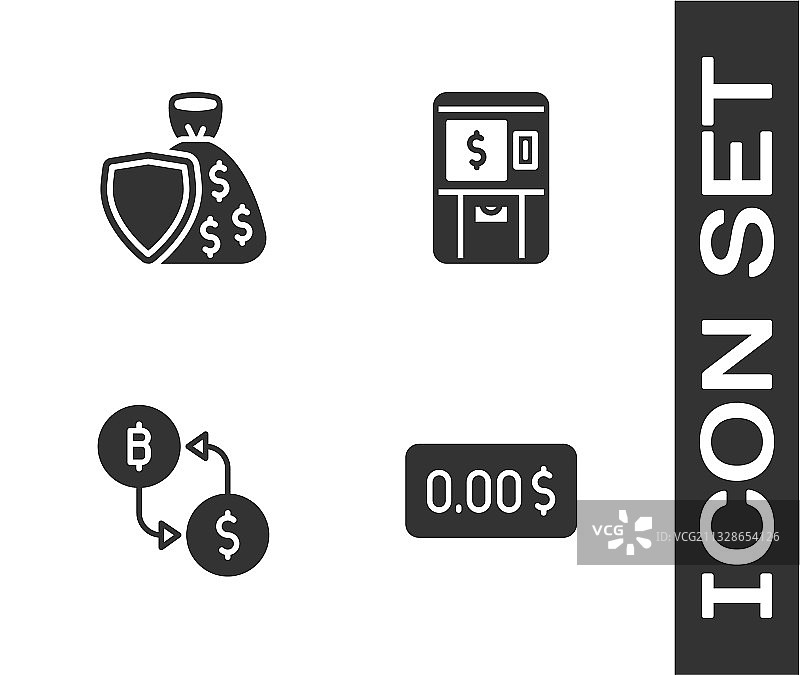 零成本盾牌和钱袋图案图片素材