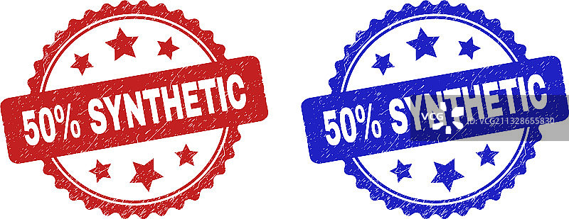 带有50%合成花环图章印章图片素材