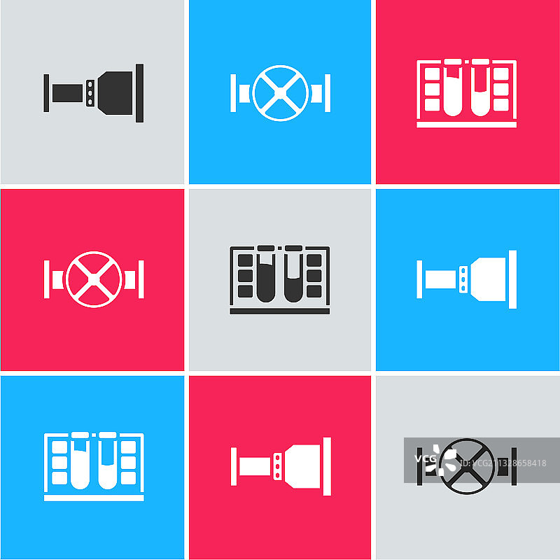 管道适配器工业管道和阀门及测试组合图片素材