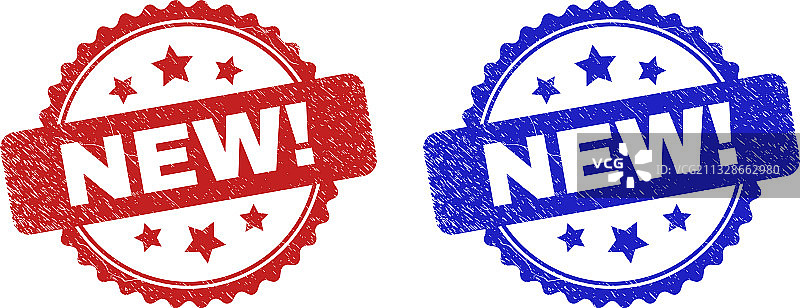 带腐蚀效果的感叹号花结印章图片素材