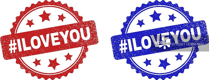 使用不洁净的“我爱你”花结印章的话题标签图片素材