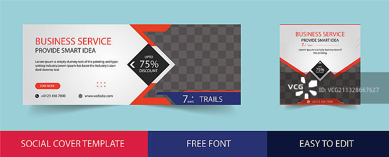 带有帖子设计的banner图片素材