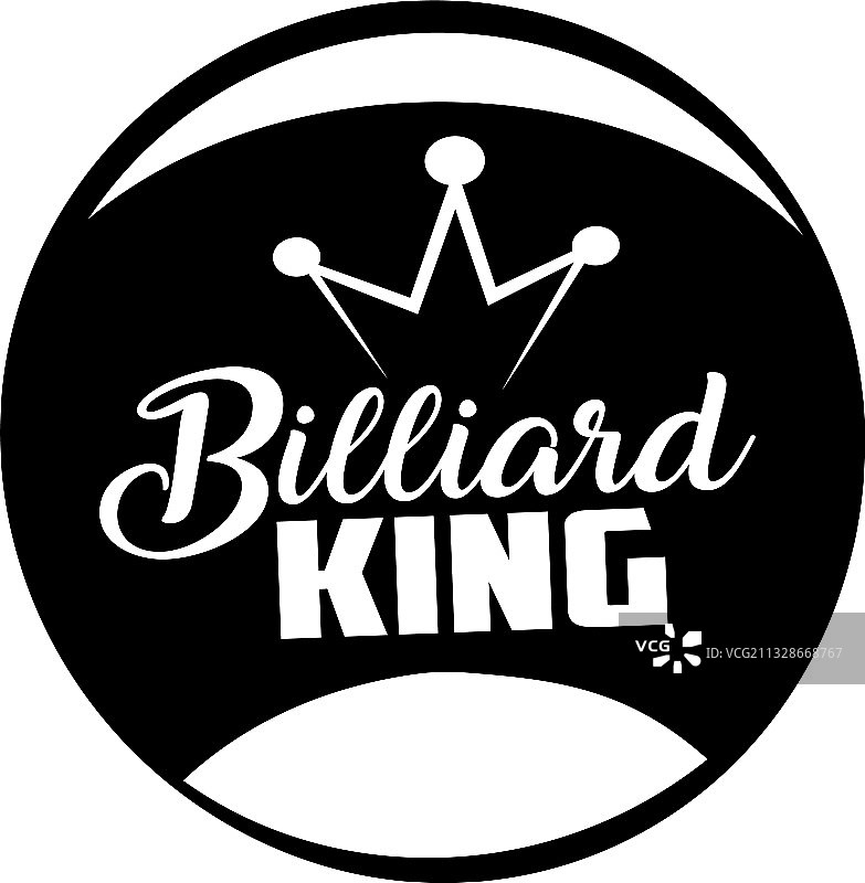 白色背景上的台球之王图片素材