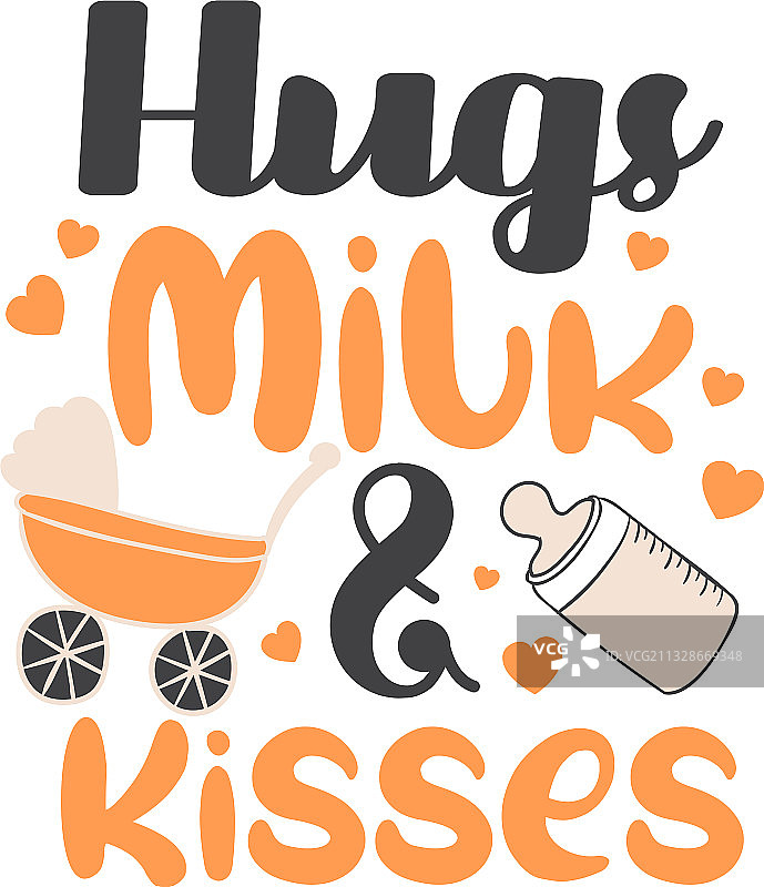 白色背景上的拥抱、牛奶和亲吻图片素材