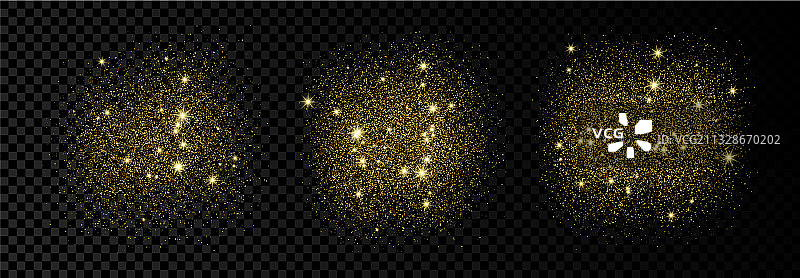 三款金色闪光背景图片素材