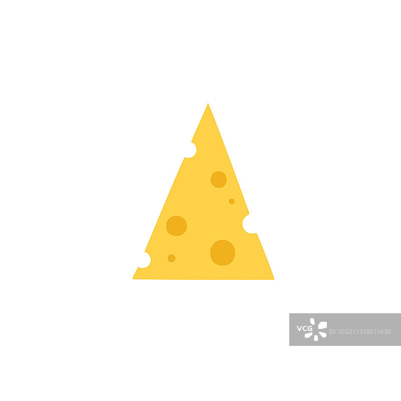 白色背景上孤立的奶酪切片图片素材