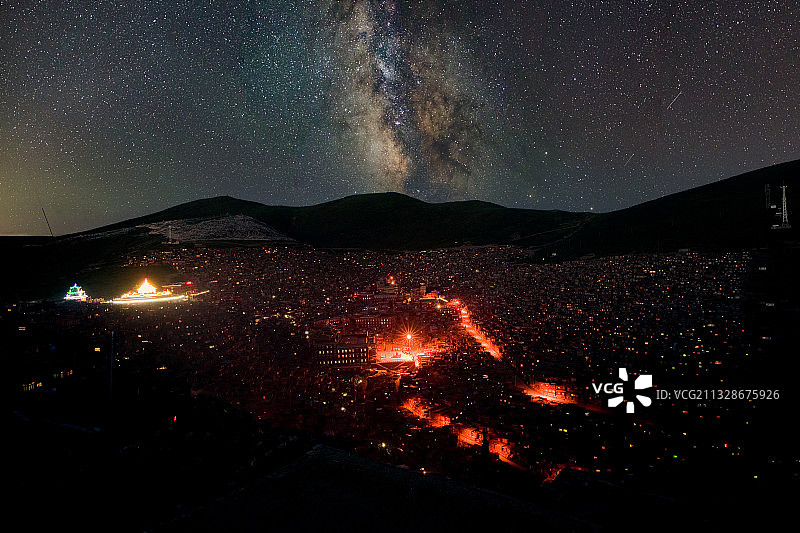 色达的星空图片素材