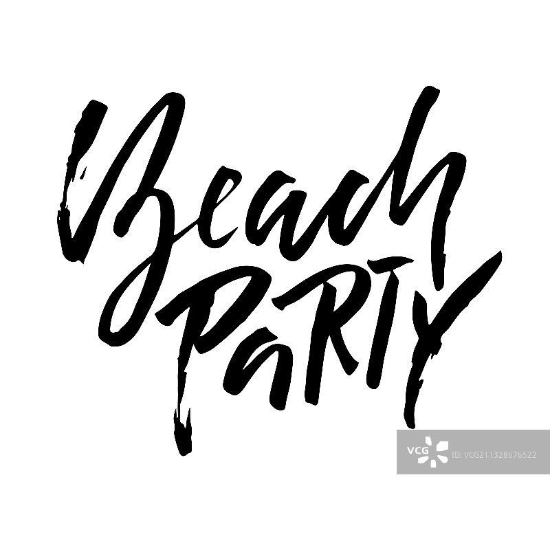 墨水手绘海滩派对图片素材