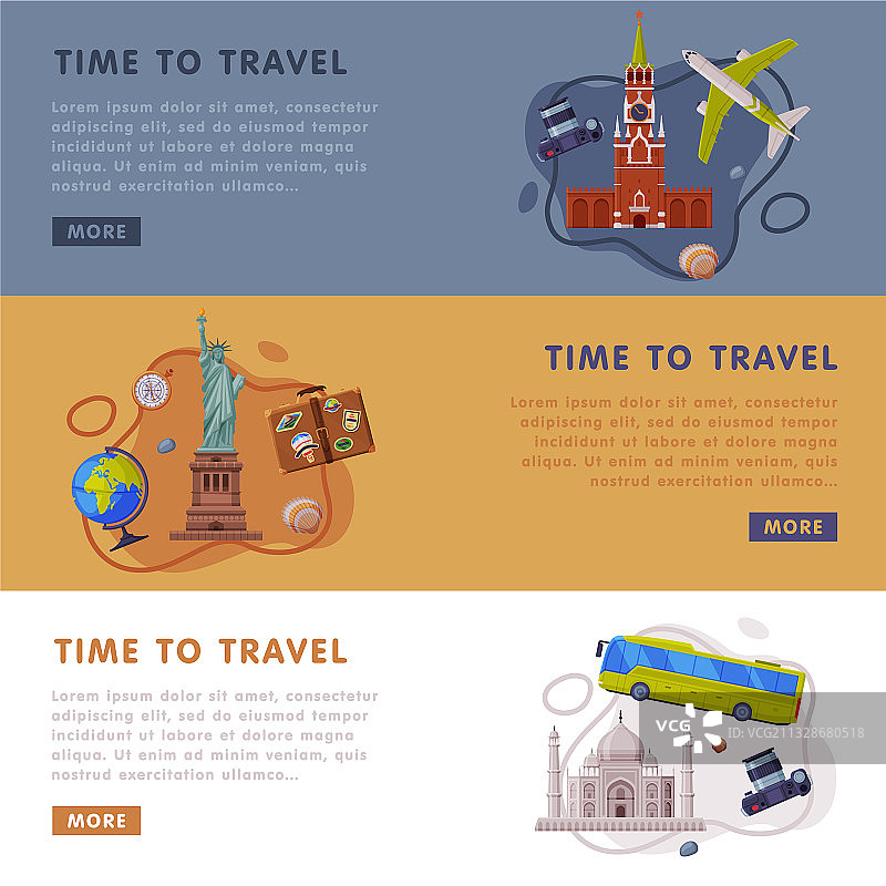 城市旅游网站着陆页图片素材