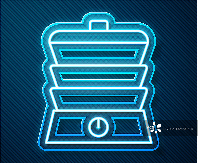 发光的霓虹灯线条慢炖锅图片素材