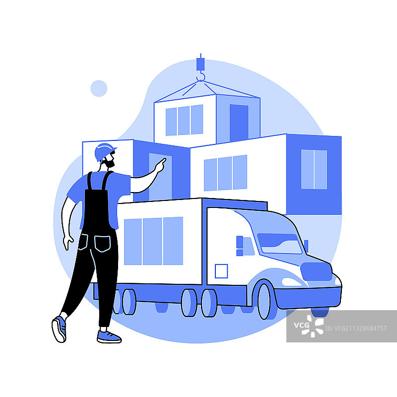 模块化住宅抽象概念图片素材