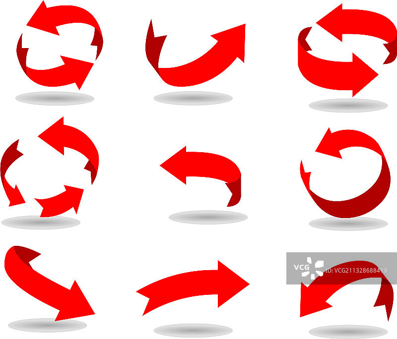 弯曲的箭头集合图片素材