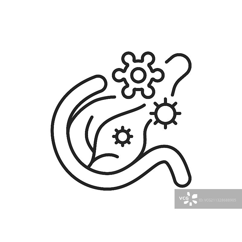 胰岛细胞增生症彩色线条图标象形图图片素材