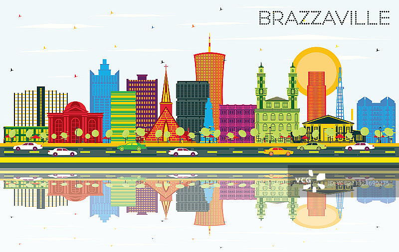 刚果共和国布拉柴维尔城市天际线图片素材