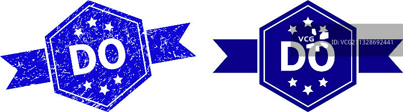 六边形纹理清晰的Do印章图片素材