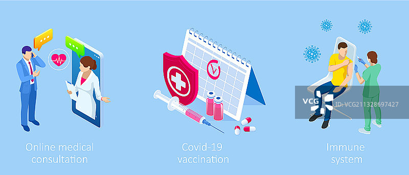 2.5D疫苗接种与免疫时间图片素材