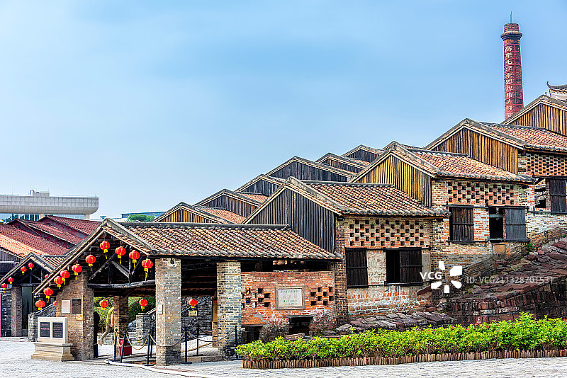 中国广东佛山南风古灶景区光明灶古窑遗迹图片素材
