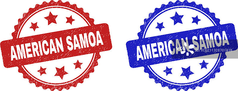 美属萨摩亚花结邮票印章（带划痕）图片素材