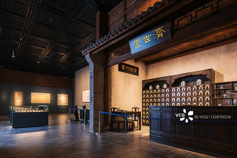 河南郑州博物馆中医馆室内空间图片素材