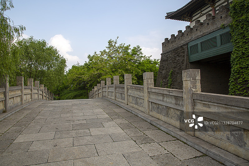 襄阳唐城景区唐城影视基地仿古建筑风光图片素材