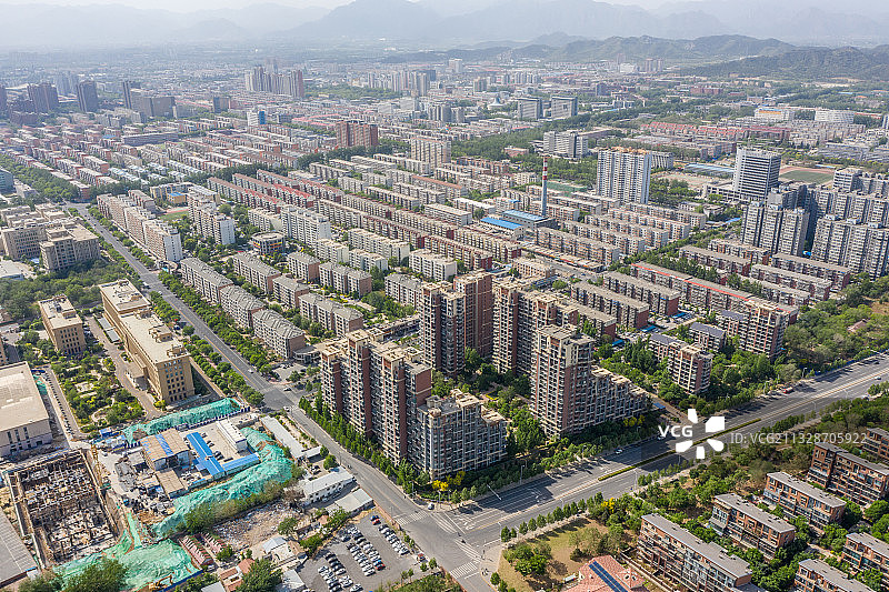航拍昌平新城图片素材