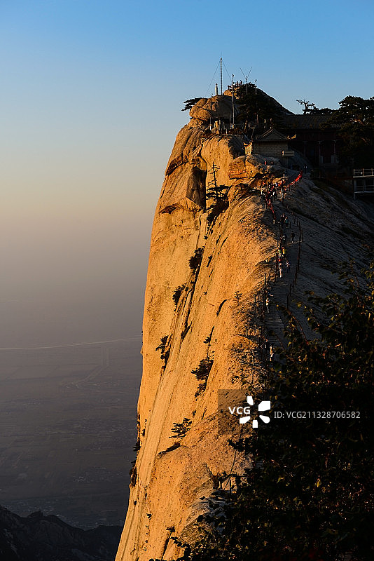 夕照华山图片素材