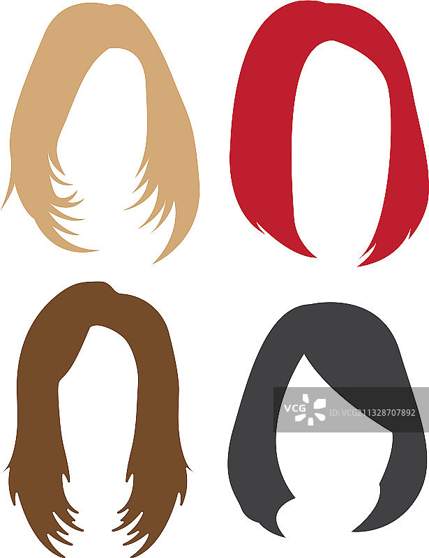 假发图标设计模板图片素材